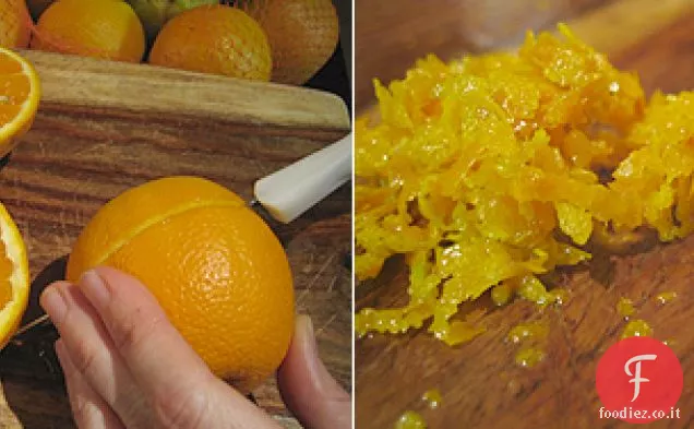 Gelato all'arancia crudo senza latticini