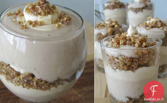 Parfait di banana cruda con Crumble Topping