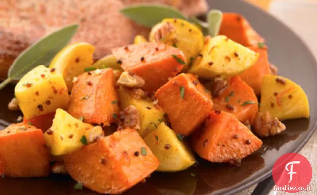 Patate dolci piccanti e mele