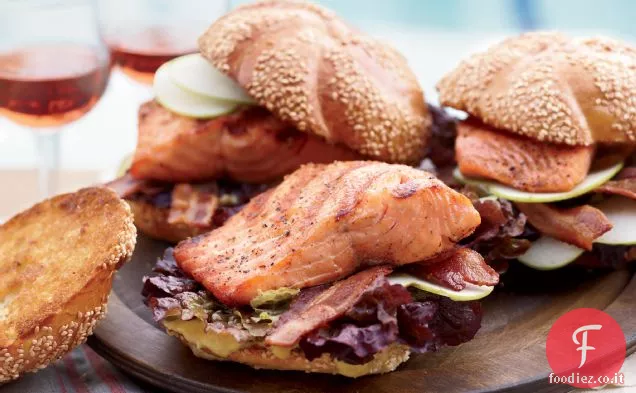 Salmone glassato alla griglia