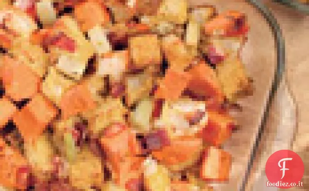 Ripieno di patate dolci con pancetta e timo