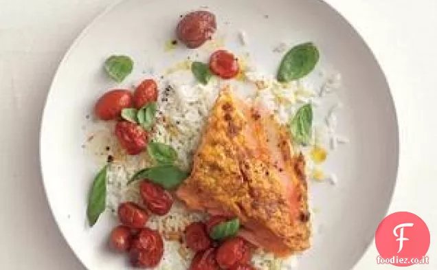 Arrosto di salmone al curry con pomodori Ricetta