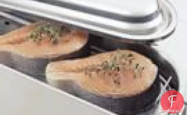 Salmone in camicia allo zenzero con indivia belga
