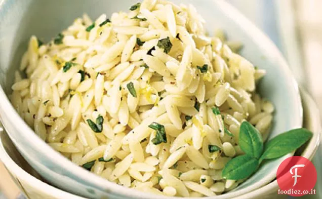 Limone-Basilico Orzo con Parmigiano