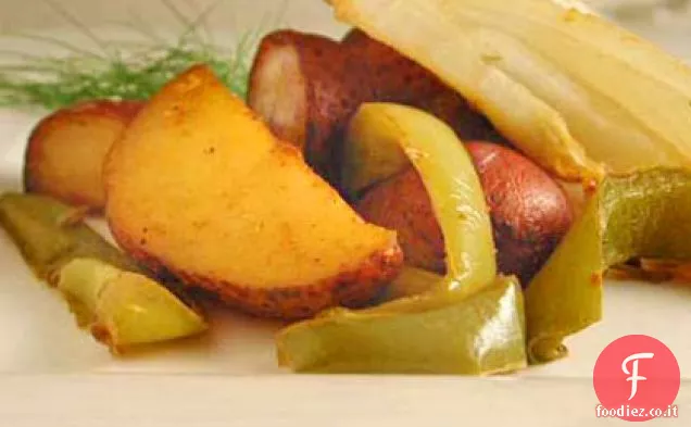 Aglio-Patate arrosto e finocchio