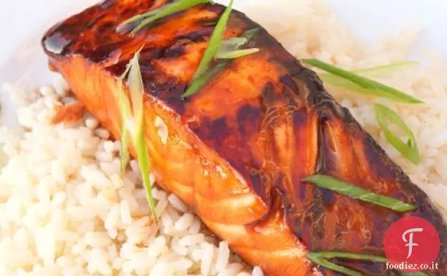 Salmone glassato Mirin