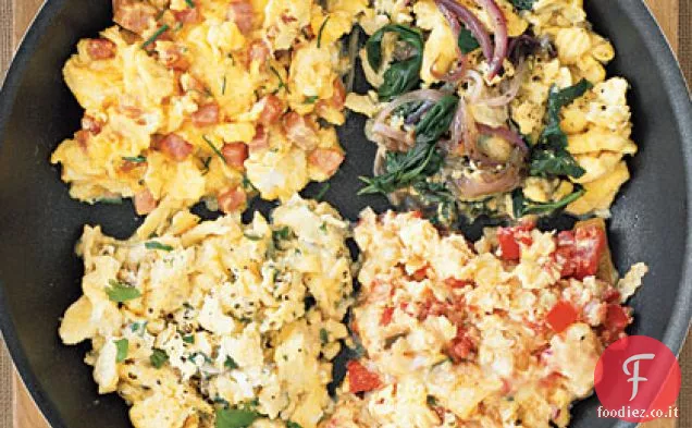 Uova con Prosciutto, Cheddar ed erba cipollina