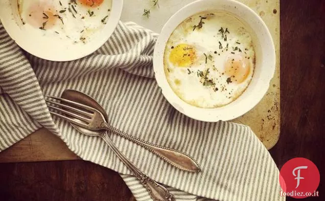 Uova al forno con Erbe {oeufs En Cocotte}