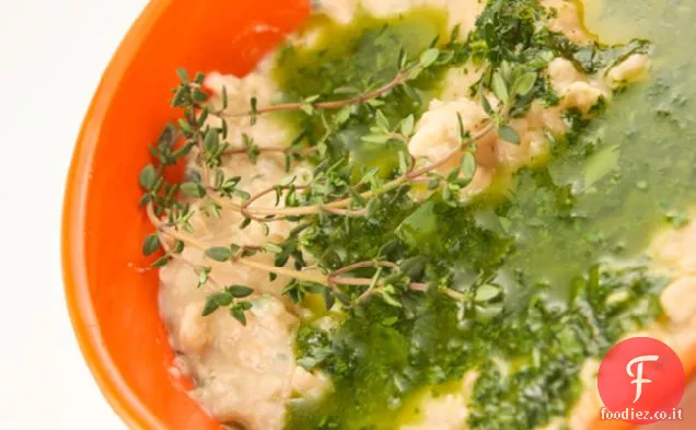 Salsa di fagioli bianchi con Prezzemolo