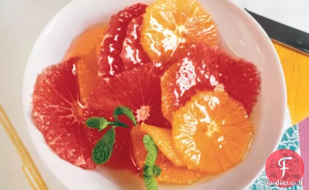 Insalata di agrumi con miele e menta
