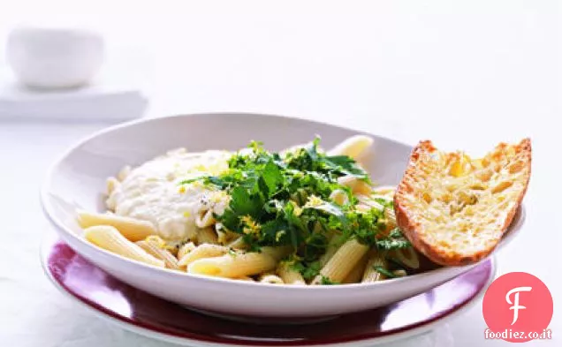 Pasta con Ricotta, Erbe Aromatiche e Limone