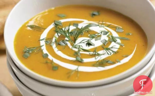 Zuppa di carote alle erbe