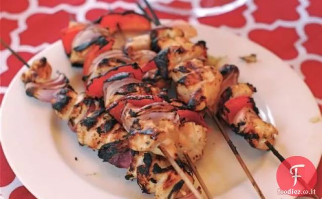 Spiedini di pollo al vino bianco alle erbe