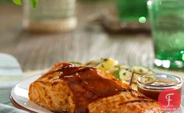 Salmone con salsa all'arancia al curry