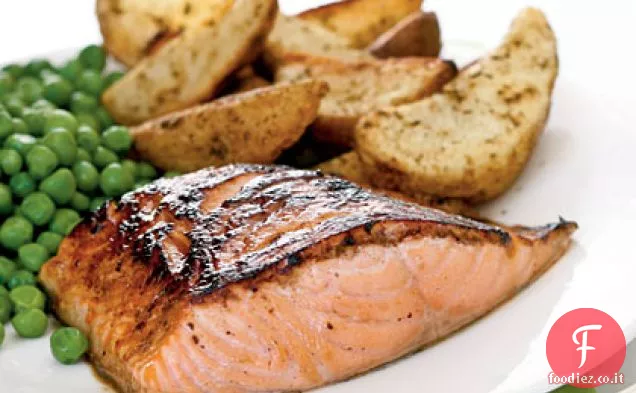 Salmone con glassa di acero e limone