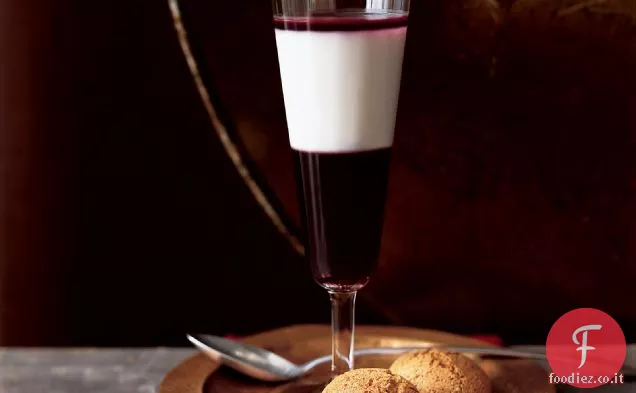 Parfait di Uva viola a righe e Panna Cotta