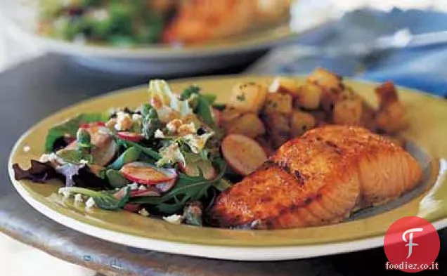 Salmone alla griglia con Miele e Vermouth