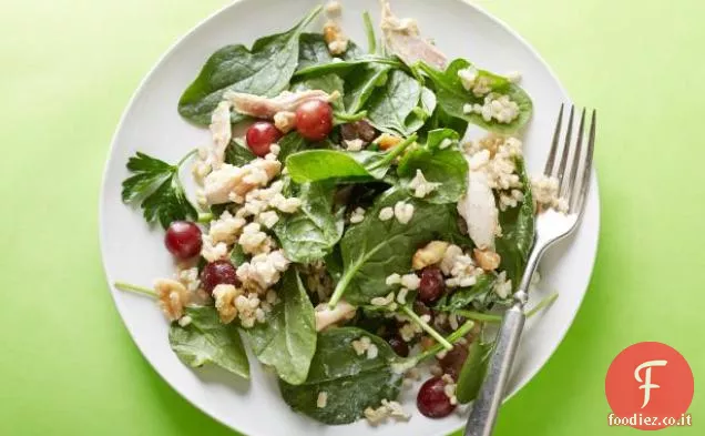 15 minuti di pollo, riso e insalata di uva