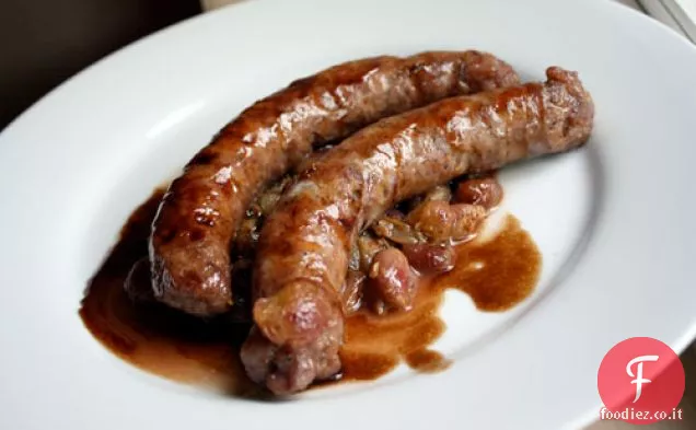Cena stasera: Salsicce italiane arrostite con uva