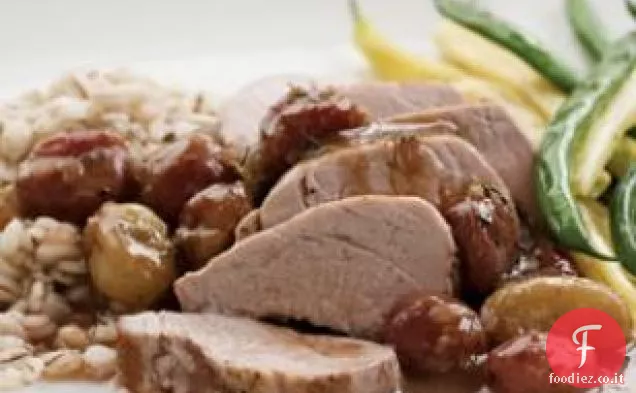 Filetto di maiale con salsa di uva arrosto