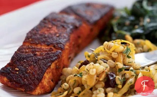 Filetti di salmone spolverati di cumino