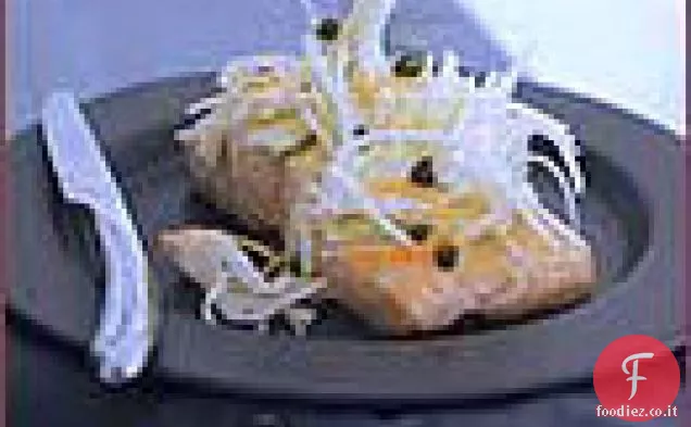Salmone al sale con Finocchio, Capperi e Arancia
