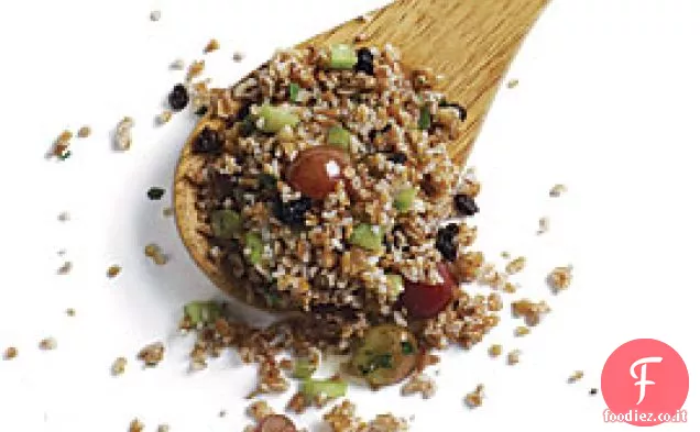 Bulgur e Insalata di uva con noci e ribes
