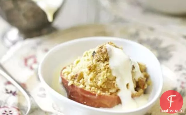 Mele ripiene al forno con Crumble Topping