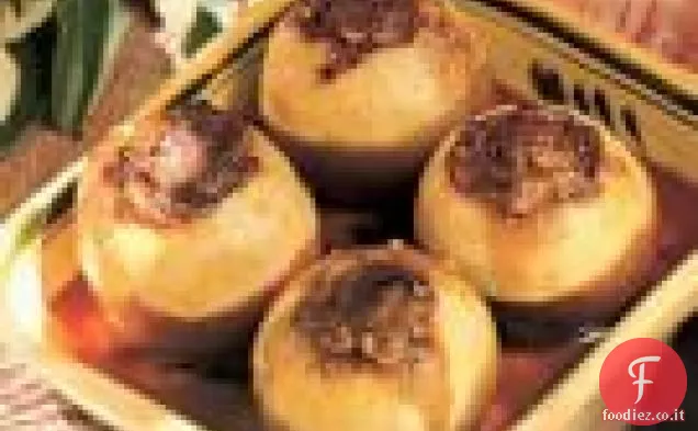 Mele ripiene al forno con noci