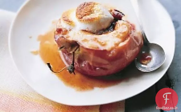 Mele al forno con cioccolato messicano