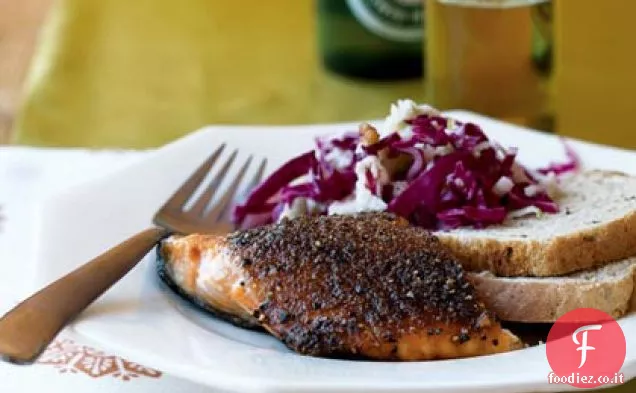 Salmone alla griglia al Pastrami