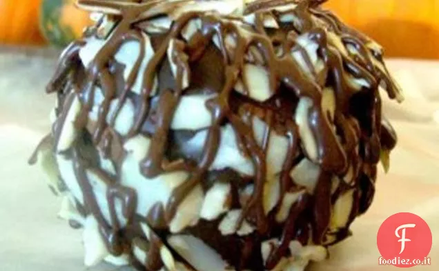 Mele ricoperte di cioccolato