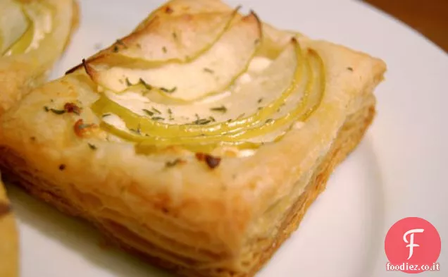 Formaggio di capra e crostata di mele