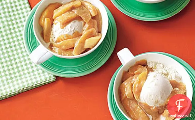 Mele al miele con gelato