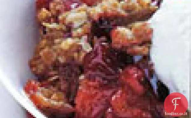 Cranberry-Mela croccante con farina d'avena Streusel Topping