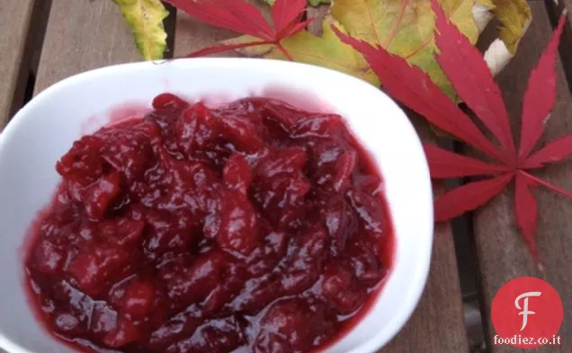 Un passo Mela Mirtillo Chutney