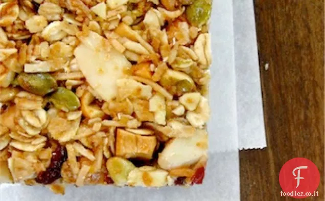 Barrette di muesli di mela mirtillo