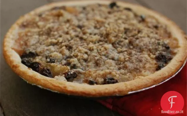 Torta di Streusel di mele e ciliegie essiccate