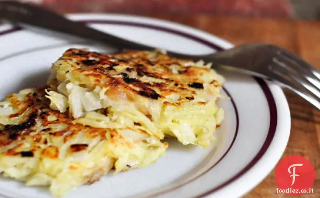 Latkes ripieni di mele e formaggio