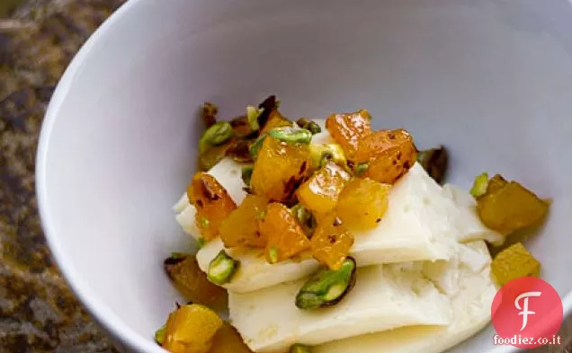 Yogurt al forno con miele Albicocca e pistacchi