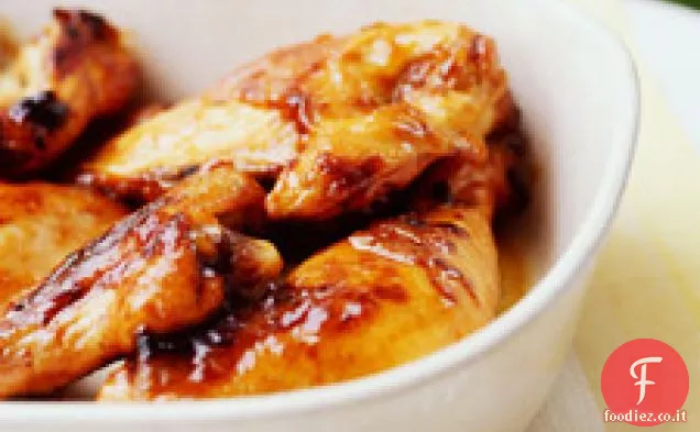 Pollo glassato all'albicocca