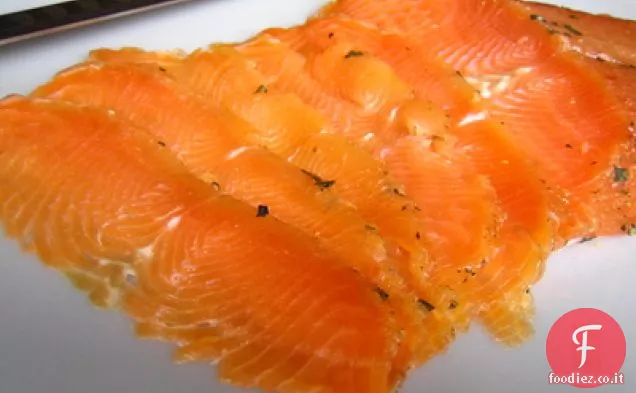 Gravlax di salmone re selvatico