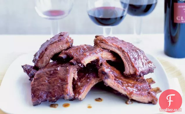 Costine arrostite alle spezie con glassa all'albicocca