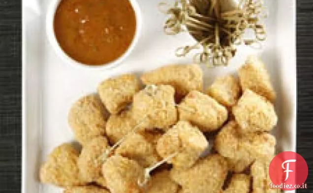 Panko - morsi di pollo in crosta con salsa di albicocca e senape