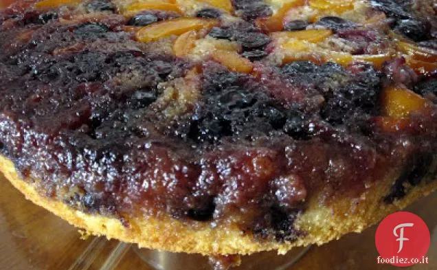 Torta capovolta ai mirtilli di albicocca
