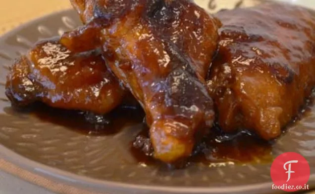 Drummies di pollo glassato all'albicocca