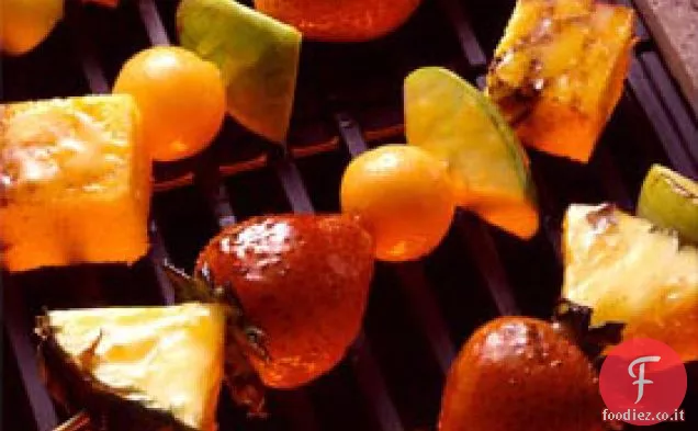 Kabobs glassati all'albicocca