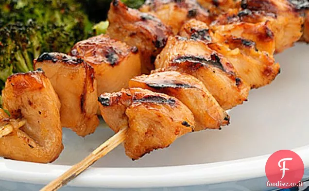 Ananas Albicocca Spiedini di pollo