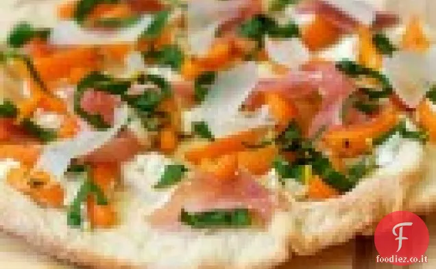 Pizza a crosta sottile con Albicocca e Prosciutto
