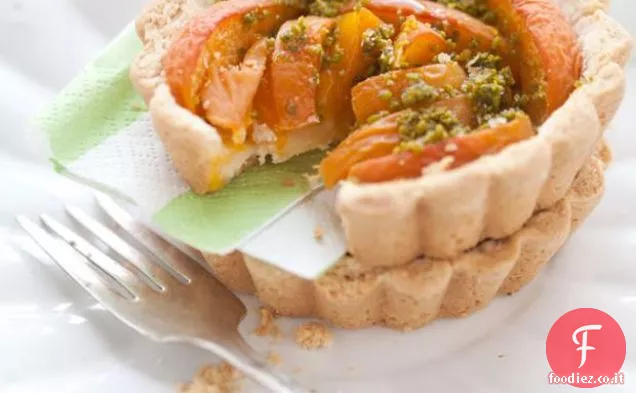 Crostata di Pasta Frolla all'albicocca, Pistacchio e Limone